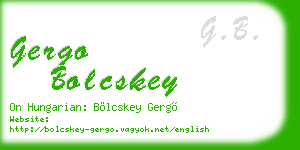 gergo bolcskey business card